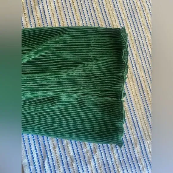 MONACO Suit Women Green 2 Pieces Shirt and pants set Sz L very comfortable NEW